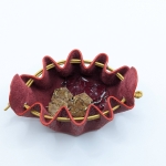 Petite bourse Rouge foncé Imitation galuchat