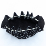 Grande bourse Noir Motif bulles blanches