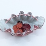 Petite bourse Rose nuancé Effet tressé