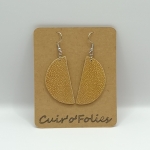 Boucles d’oreilles demi-lune en galuchat café au lait