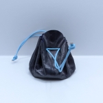 Grande bourse Bleu nuit Motif bulles