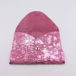 Porte-cartes Rose Barbie métallisé