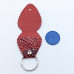 Étui à médiator Rouge et noir imitation serpent