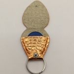 Étui à médiator Orange irisé imitation crocodile