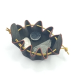 Petite bourse Marron foncé Motif léopard