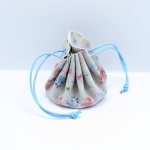 Grande bourse Crème fleuri Touché velours