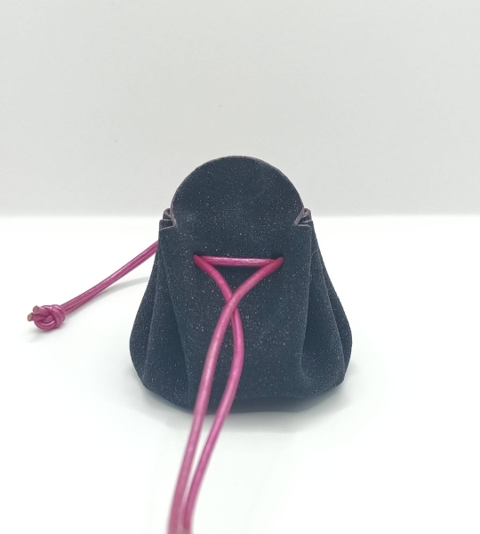 Petite bourse Bordeaux Pailleté rose