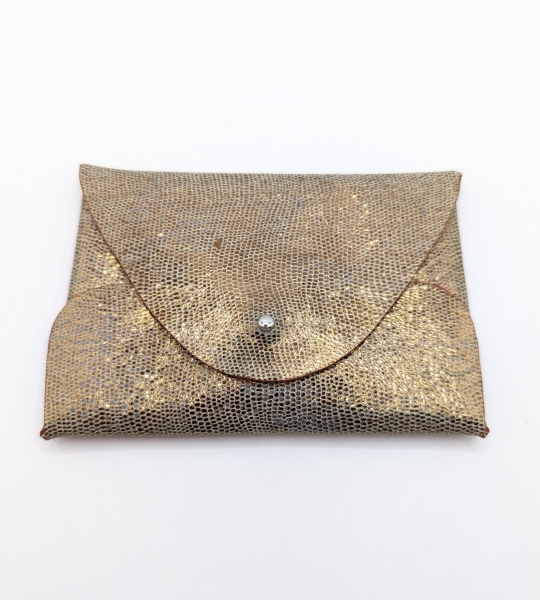 Porte-cartes Bronze pailleté