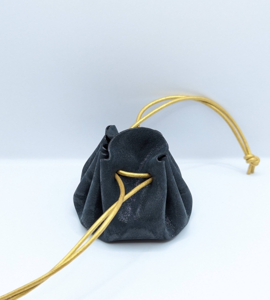 Petite bourse Noir Motif léopard