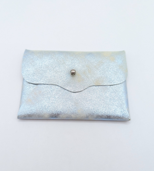 Porte-cartes Argenté bleu