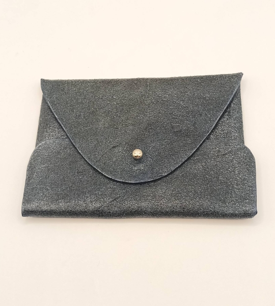 Porte-cartes Noir brut effet velours