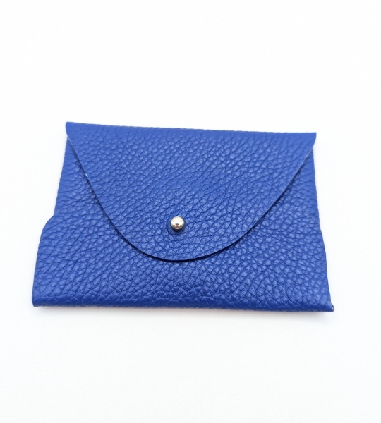 Porte-cartes Bleu roi grainé