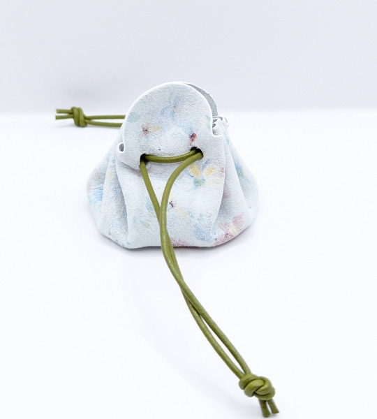 Petite bourse Blanc fleuri