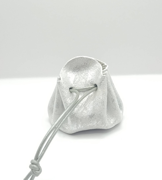 Petite bourse Blanc nuancé argent