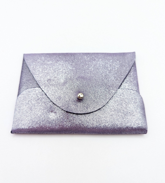 Porte-cartes Violet pailleté