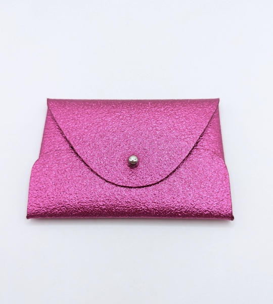 Porte-cartes Rose pailleté
